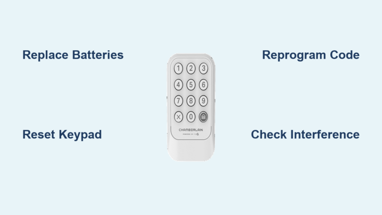 How to Fix Chamberlain Garage Door Keypad Not Working