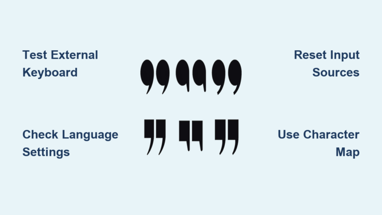 Fix Double Quotes Not Working on Keyboard