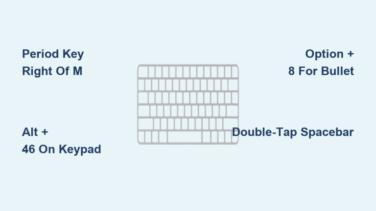 How to Make a Dot on Keyboard