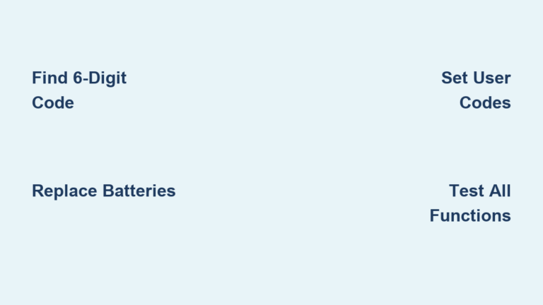 How to Program Schlage Deadbolt Keypad